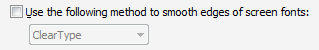 screen shot of text box below check box label