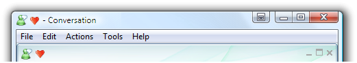 screen shot of control in window frame