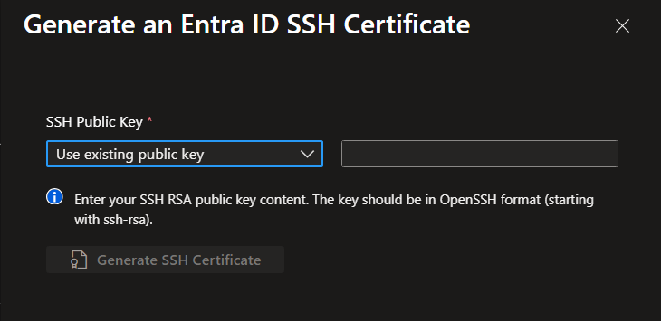 Screenshot of the use Azure Key Vault key option.