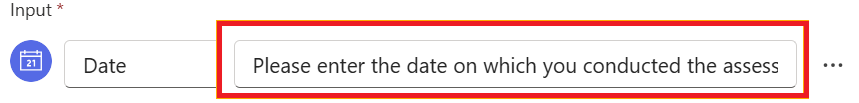Screenshot of customizing placeholder text in Copilot Studio.