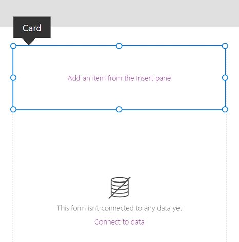 Screenshot of a custom card moved to the top section inside the edit form.