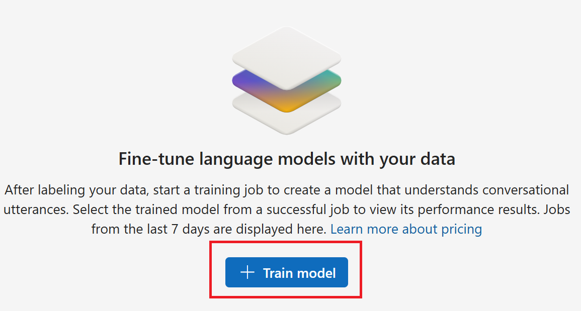 Screenshot of training orchestration button in the Foundry.