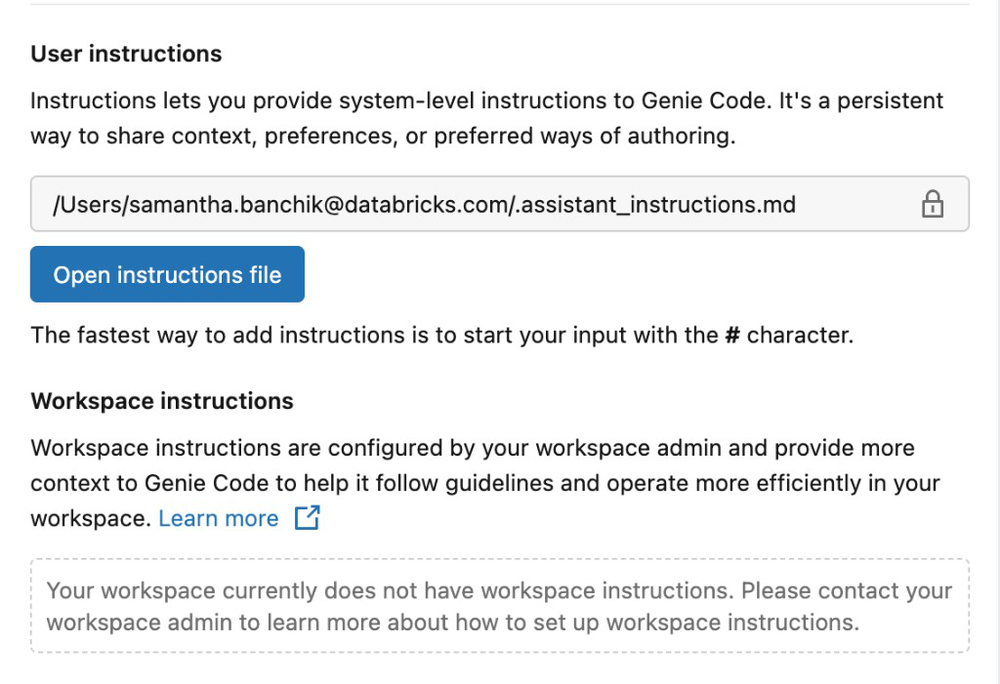 Add Assistant instructions.