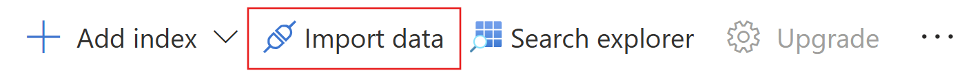 Screenshot that shows how to open the import wizard in the Azure portal.