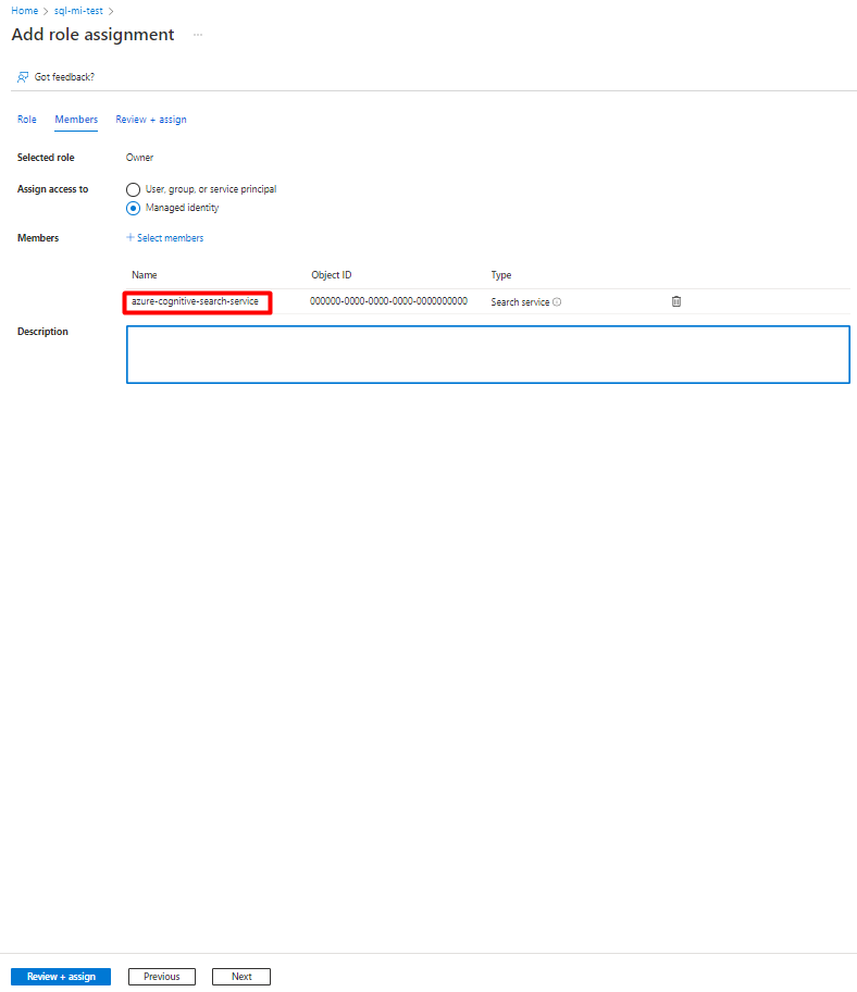 Showing screenshot of the member role assignment.