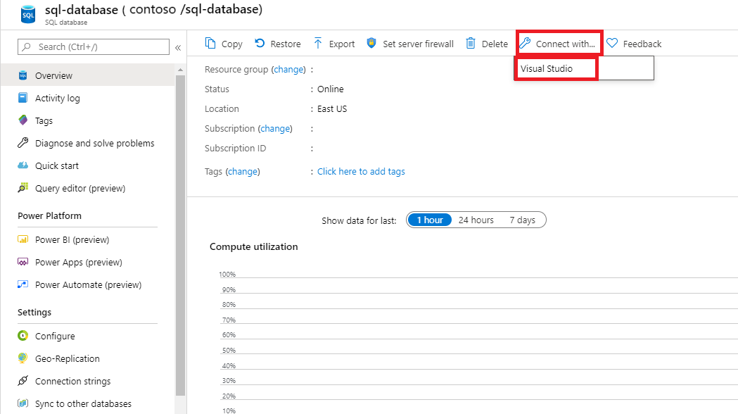 Connect to Visual Studio Connect to Visual Studio