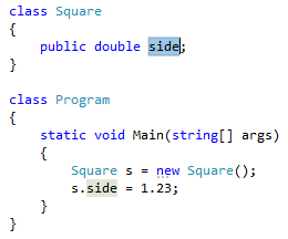Screenshot of Highlighted code - C#.