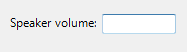 screen shot of text box with speaker volume label