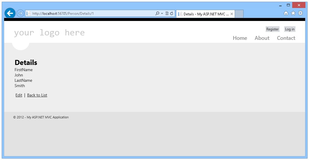 Person's details Person's details