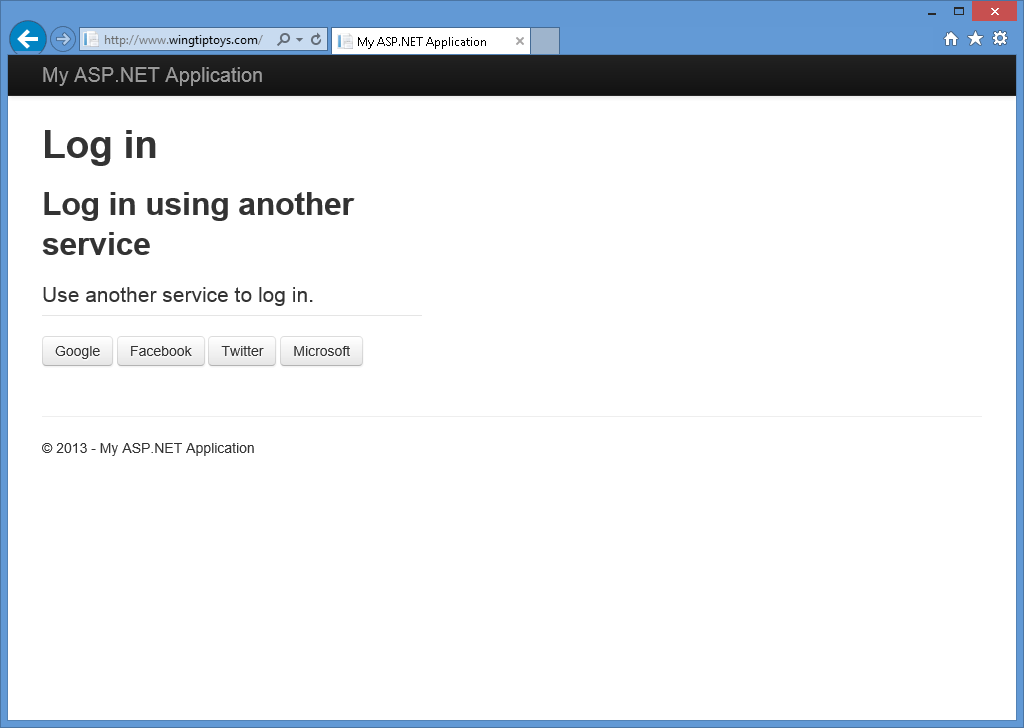 Click to Expand the Image Image of external providers only login