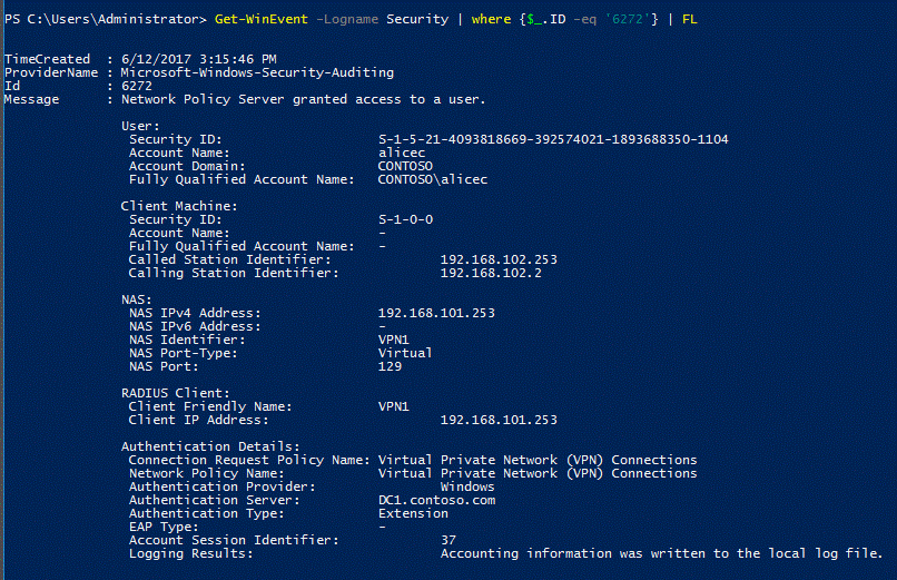 PowerShell security Event Viewer
