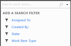 Search box shortcut menu (web portal)