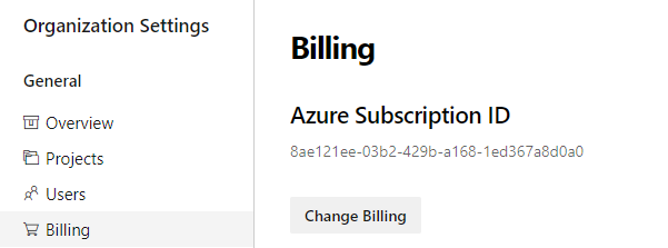 Billing Azure Subscription ID.