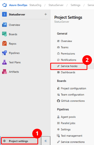 Choose Service hooks from the admin menu