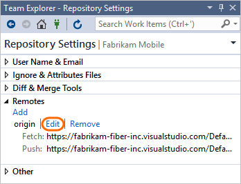 Screenshot that shows the Edit option.