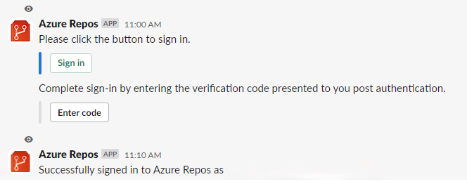 Screenshot sign-in confirmation in chat.