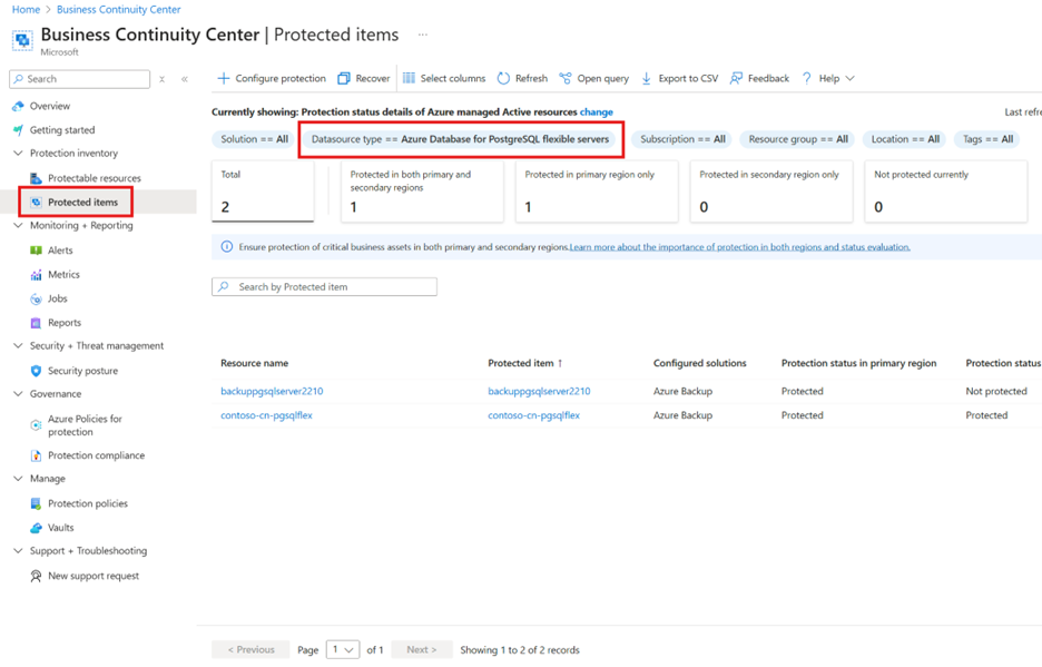 screenshot shows the selection of datasource type.