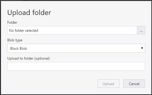 Upload folder options