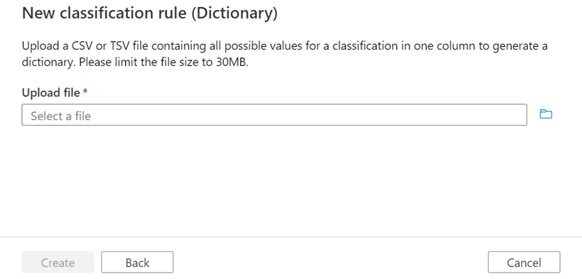 Create dictionary rule