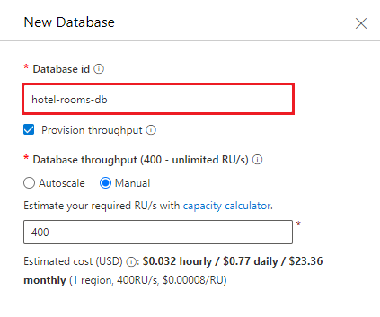 Configure database