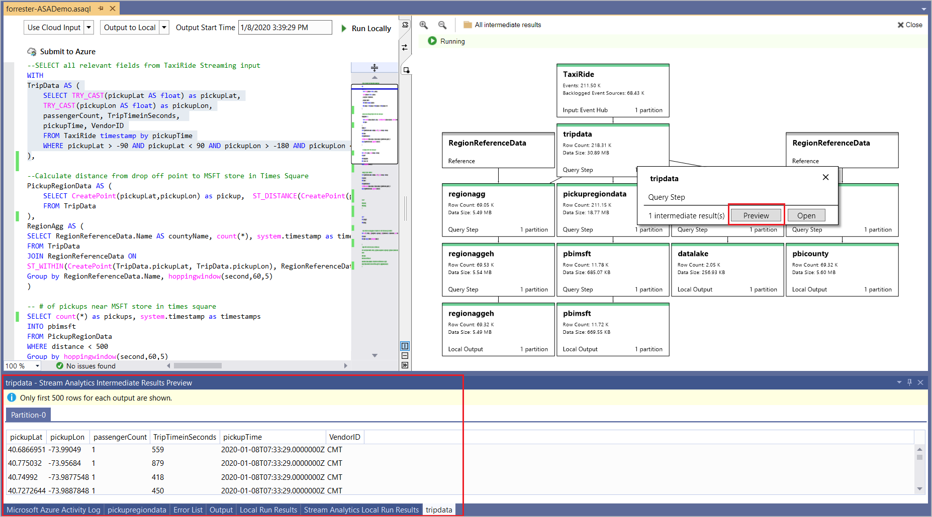 Job diagram preview result