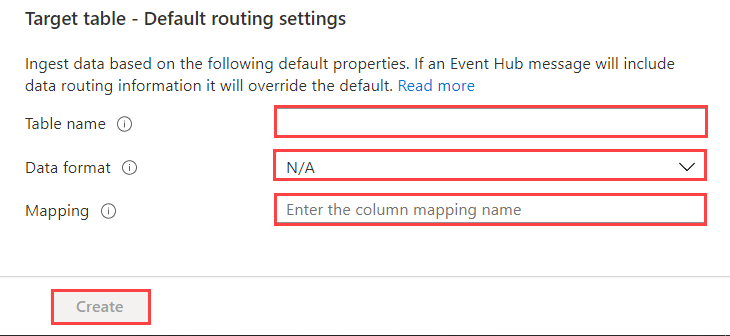 Default routing settings for ingesting data to Event Hub - Azure Synapse Data Explorer.