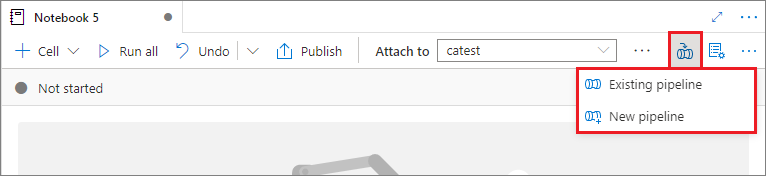 Screenshot of Add notebook to pipeline