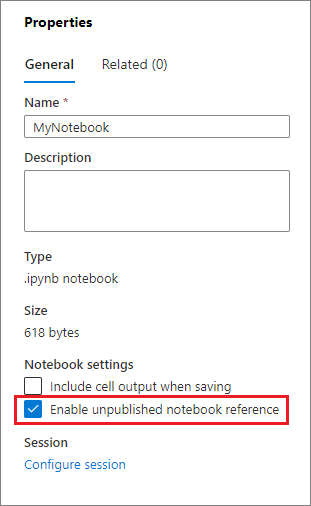 Screenshot of notebook-reference