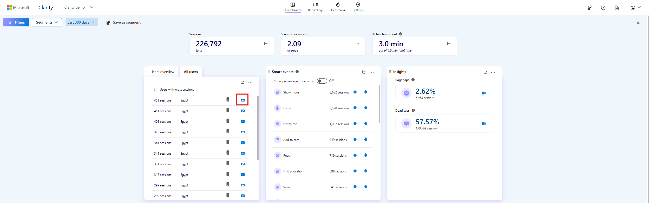 Select visitor profile icon in SDK dashboard.
