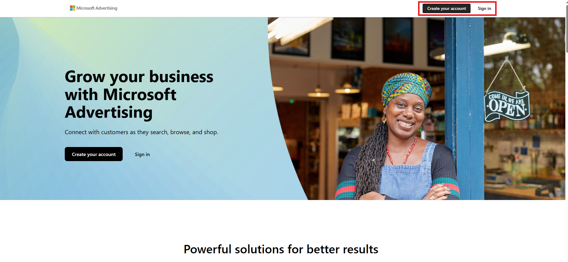 Sign into Microsoft Ads.