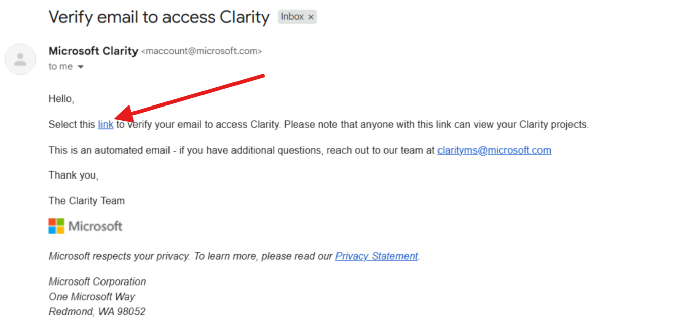Verify email for UET.
