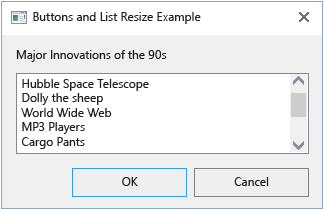 Dialog before being resized. Dialog before being resized.