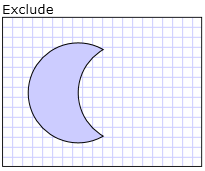 mil_task_combined_geometry_exclude Results of the Exclude combine mode