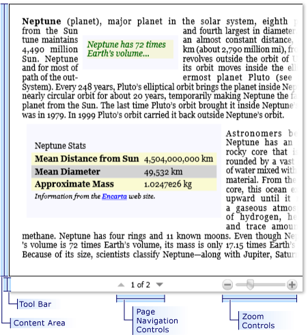 Screenshot: FlowDocumentPageViewer Screenshot: FlowDocumentPageViewer