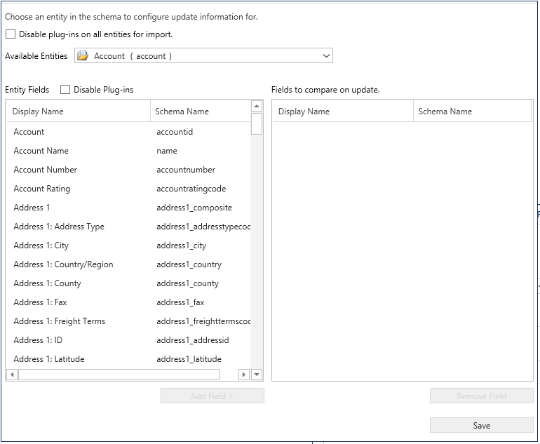 Configure import settings Configure import settings.