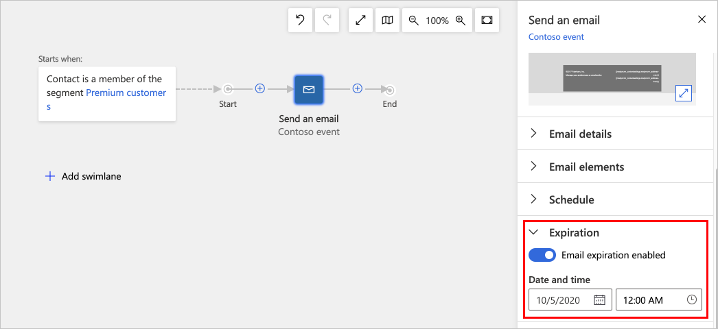 Journey email-tile expiration date and time Journey email-tile expiration date and time.