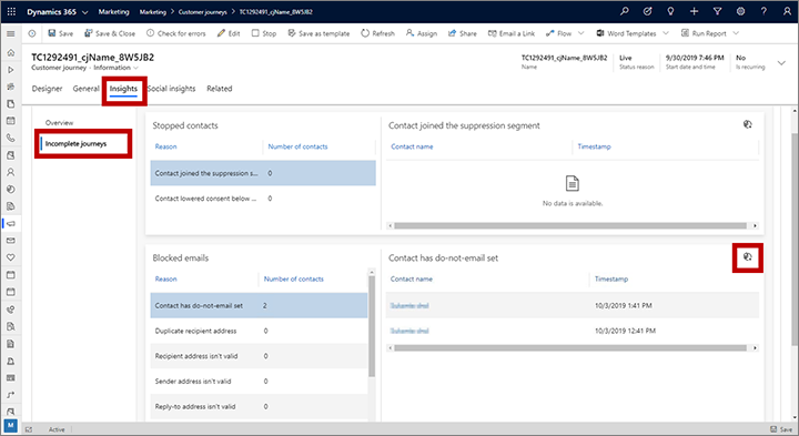 Save stopped or blocked contacts as a segment Save stopped or blocked contacts as a segment.
