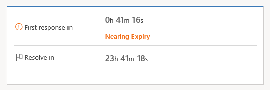 Timer control state in Customer Service Hub.