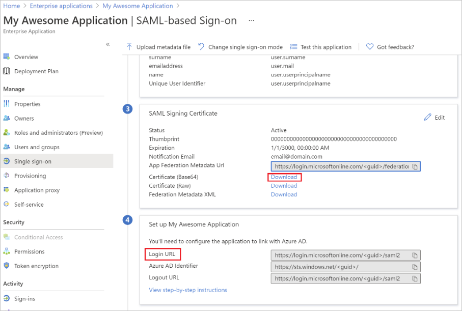 Enterprise Application SSO View