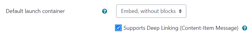 Default Launch Container