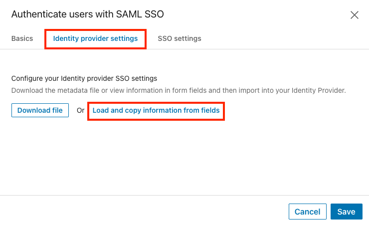 IDP settings
