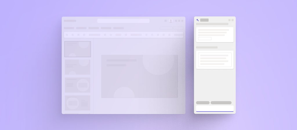 A screen shot that shows a larger version of the side-bar, assistive framework.