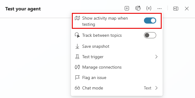 Screenshot of the activity map button, with the option to show it by default.