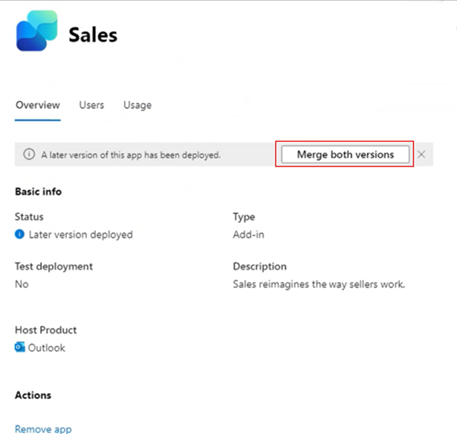 Merge versions of the Sales agent.