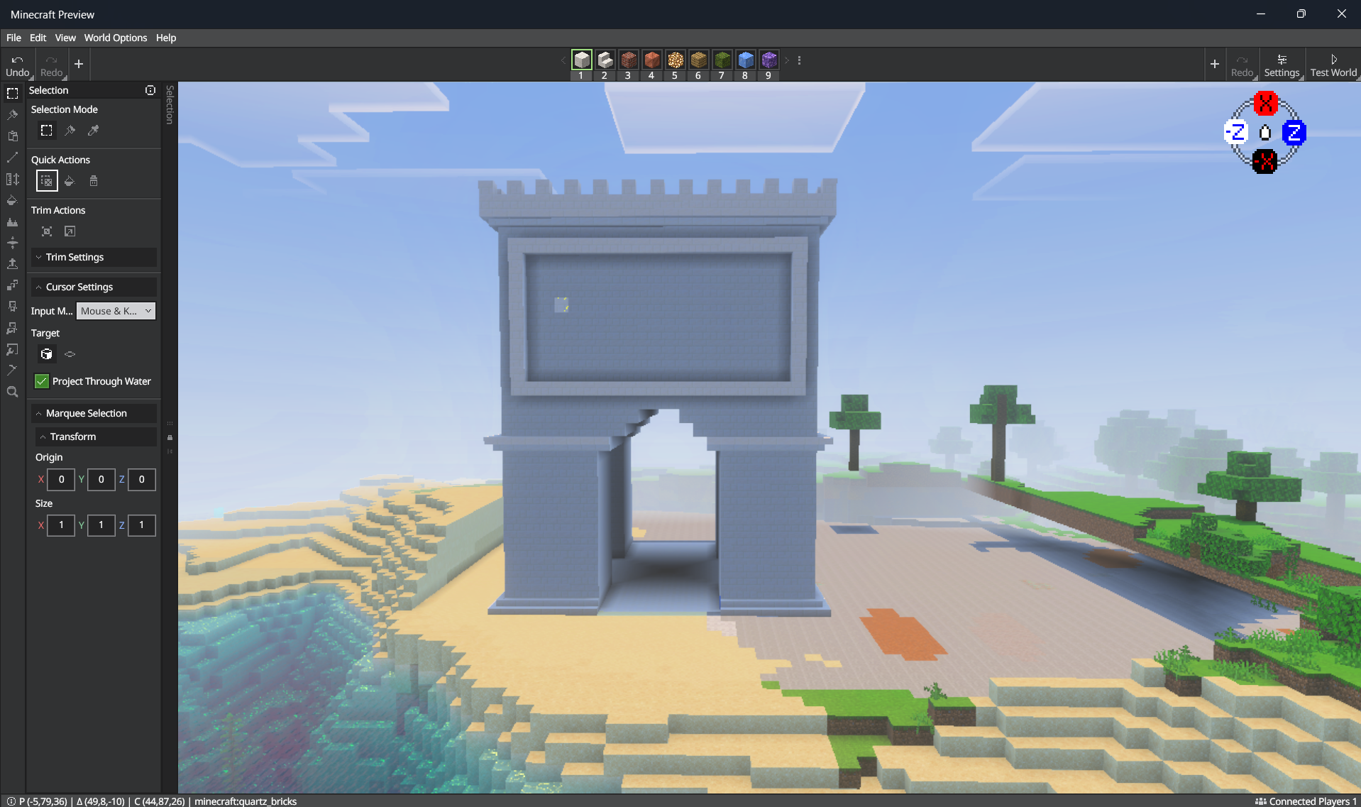 Detail border above arc