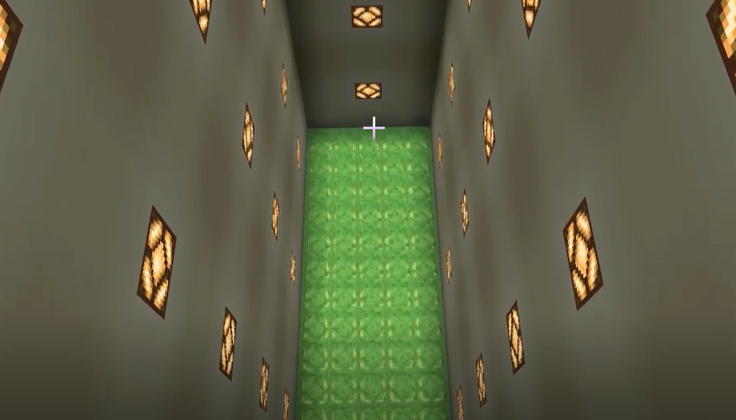 The sample parkour map's slime jump challenge