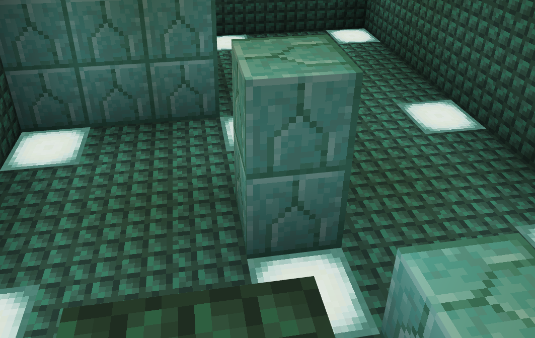 The sample parkour map's simple jump challenge