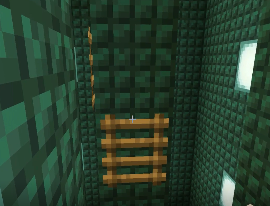 The sample parkour map's ladder jumps