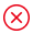 Screenshot of the failure icon for an in-app notification.
