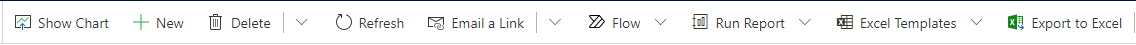 Account command bar Account command bar.